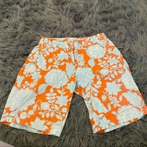 J Crew Shorts Orange and Blue Size 2